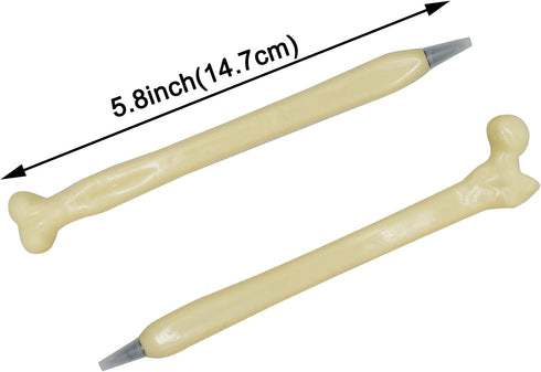 Maydahui 10 PCS Bone Shape Ballpoint Pens, Nurse Doctor Pen, Black Ink for Halloween School Office Party