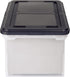 Office Depot Stackable File Tote Box, Black/Clear, Letter Size, 14 1/4in. x 23 3/8in. x 10 7/8in.