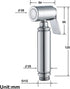 IIUUAYUVI HandheldSprayer Brass Chrome Baby Cloth Diaper Sprayer Portable Hand Held ToiletSprayer Head, for Feminine