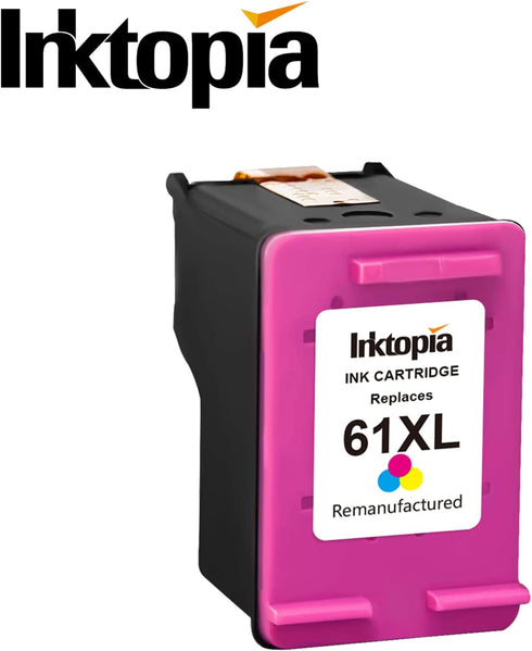 Inktopia Remanufactured Ink Cartridges Replacement for HP 61XL for Envy 4500 4502 5530 5534 DeskJet 1000 1050 1512 2540