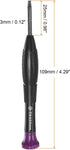 2pcs Precision Torx Screwdriver T8 Star Head Swivel Lid Non-slip Plastic Handle for Phone Watch Eyeglasses Electronics Repair