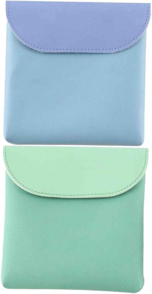 6pcs Menstrual Pad Pouch Portable Napkin Bags Zipper Multi-Function and Period Storage Pouch Stylish Pu Bags for Women