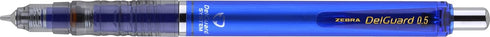 Zebra Pen DelGuard Mechanical Pencil, Fine Point, 0.5mm, Black/Blue/White Barrel, 3-Pack with Lead Refills
