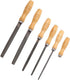 High Carbon Steel File Set with Wooden Handles, 5 Pieces Rasp File for Metal, Wood, Plastic