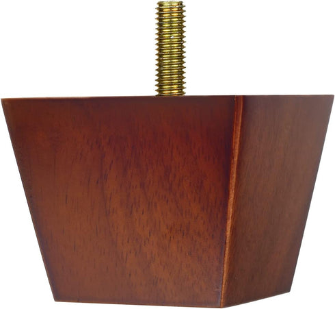 2 Inch Set 4 M8 Maricome Furniture Legs Solid Wood Sofa Couch Ottoman Replacement Feet of Pre-drilled Bolt Screw