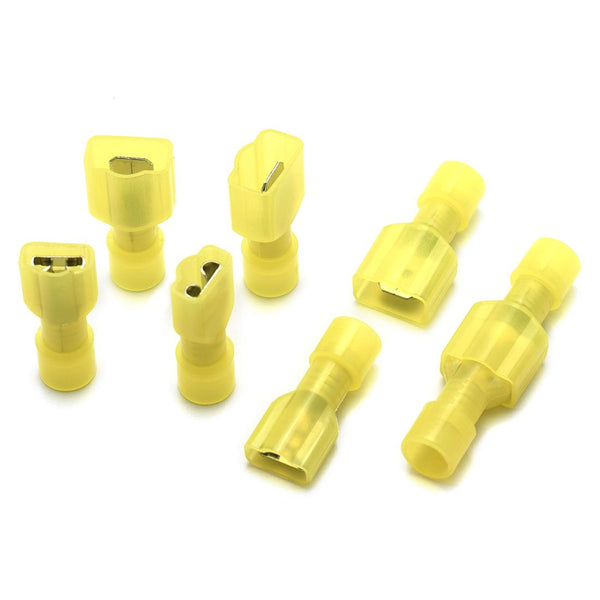 DZS Elec 30 Sets A.W.G. 12-10 24A Fully Insulated Wire Connector Quick Disconnects, Female and Male Spade