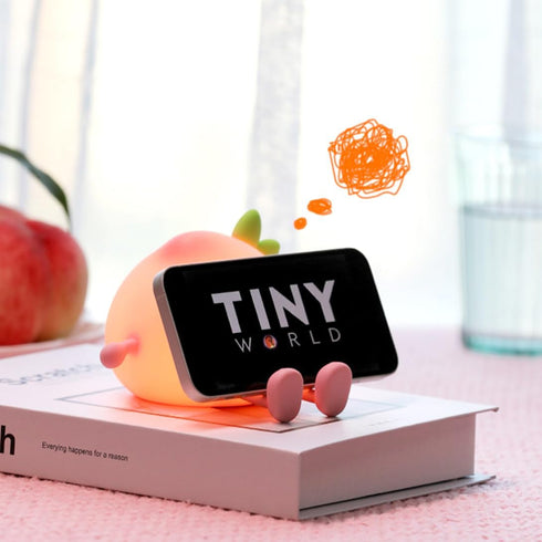 Dimmable Cute Peach Night Light, Peach Lamp with Legs Night Lights, Light for Baby Nursery, Rechargeable LED Portable