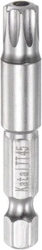 TT45 Star 7 Point Screwdriver Bit 1/4" Hex Shank 2" Length Magnetic Security Torx Power Tool