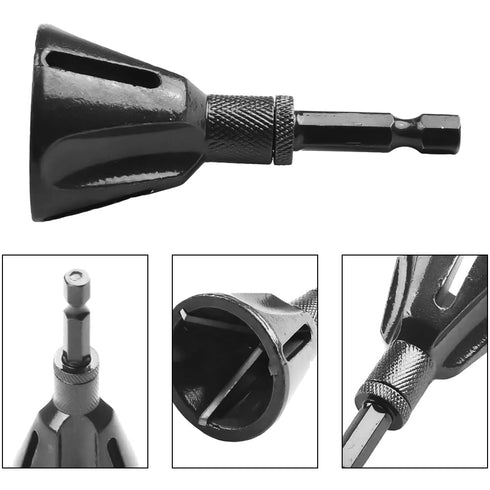 Deburring External Chamfer Tool, Tungsten Carbide Blade 1/4 Inch Hex Shank for Electric Drill Tools