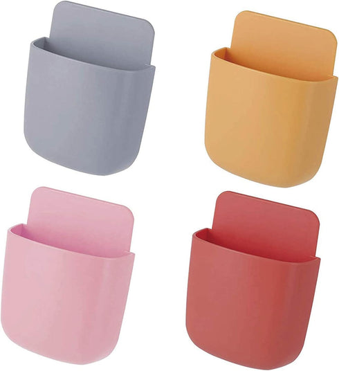 Remote Control Holder Set of 4, Sticky Wall Mount Storage Box for Home Office Organizer