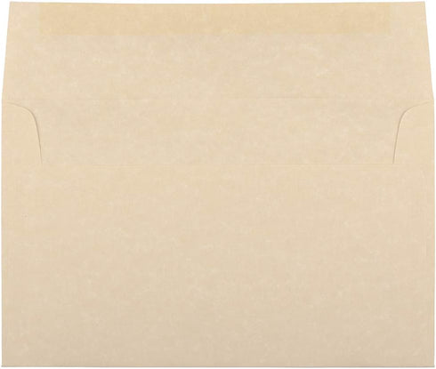 JAM PAPER A10 Parchment Invitation Envelopes - 6 x 9 1/2 - Brown Recycled - 50/Pack