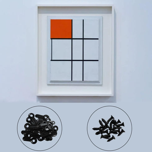 100 Pieces Picture Frame Turn Button Fasteners with 100 Screws, Hardware Backing Clips Set