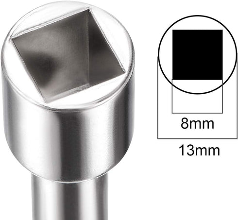 uxcell 8mm Zinc Alloy Square Electrical Cabinet Key | 2Pcs Water Meter Box Safety Key