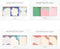 Monolike Color Palette Sticky Objet 300 A Set 4P, Self-Adhesive Memo Pad with 30 Sheets
