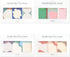 Monolike Color Palette Sticky Objet 300 A Set 4P, Self-Adhesive Memo Pad with 30 Sheets
