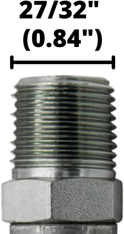 (10-PACK) 1/2" JIC 37 Male x 1/2" NPTF Male Pipe Steel Adapter - Flared Tube Fitting Connector