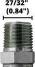 (10-PACK) 1/2" JIC 37 Male x 1/2" NPTF Male Pipe Steel Adapter - Flared Tube Fitting Connector
