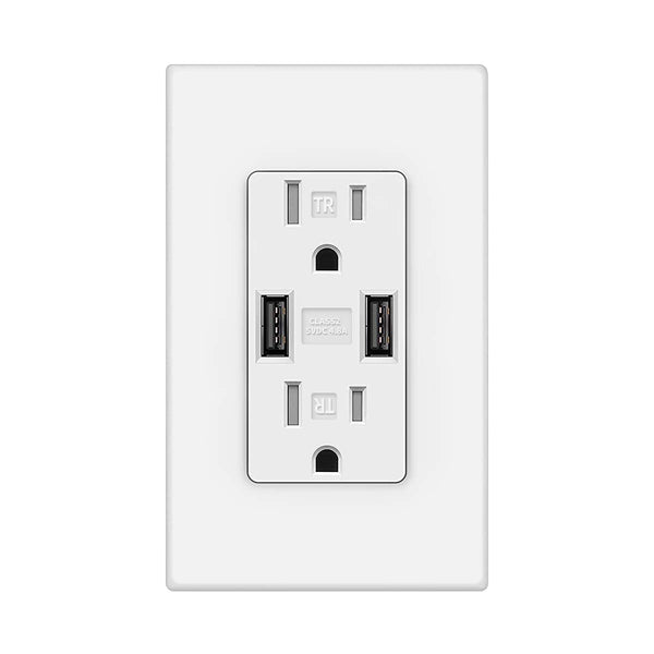 NEMA 6-50R 14-50R Receptacle Outlet, 50 Amp Flush Mounting with Wall Plate, Heavy Duty UL Listed