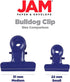 JAM PAPER Metal Bulldog Clips, Small 22mm, Purple, 25/Pack for Office Use