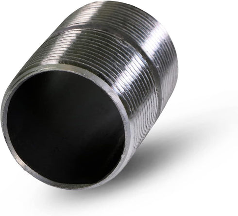 Everflow Supplies NPBL4000 Close Black Steel Nipple Pipe Fitting, 4" Nominal Size Diameter