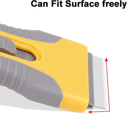 2 Pack 20PCS 10PCS Razor Blade Scraper, Scraper Tool with Scrapers Plastic Blades and Metal Blades for Cleaning