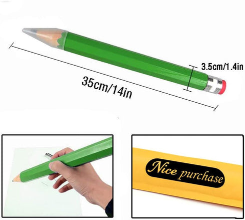 Nice purchase Giant Wooden Pencil - Fun Oversized Prop (Green)