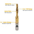 AUTOTOOLHOME 6 Pack Titanium Combination Drill Tap Bit Set, Screw Tapping SAE Sizes