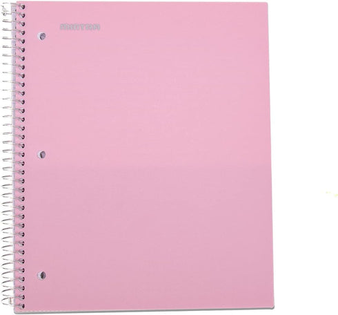 Mintra Office Spiral Notebooks, Durable 1 Subject, College Ruled, Spring Pink, Sun Yellow, Arctic Ice, 3pk