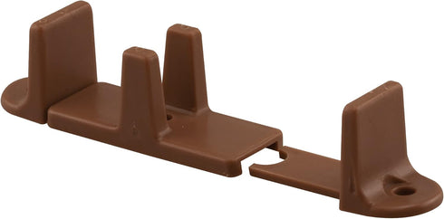 Prime-Line N 7384 Adjustable Bypass Door Guide, 1 In. High, Dark Brown (2 Pack)