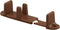Prime-Line N 7384 Adjustable Bypass Door Guide, 1 In. High, Dark Brown (2 Pack)