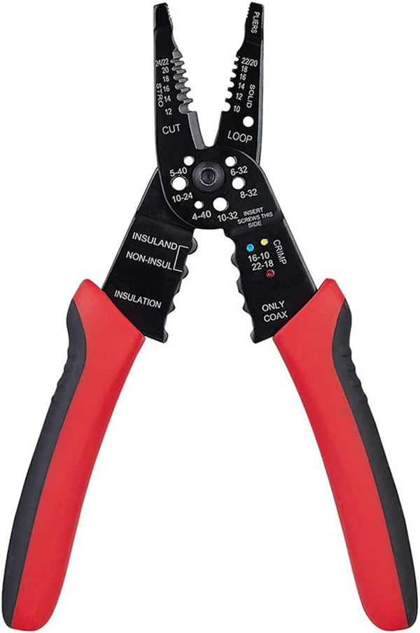 szhdxsy 8-Inch Multi-Tool Long Nose Wire Stripper/Crimper/Bolt Cutter, Essential Electrician Tool for Electrical Work