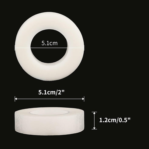 G2PLUS 6 Rolls PE Micropore Medical Tape Roll, 1/2'' x 59 Yards, Eyelash Tape for Extensions, Sensitive Skin