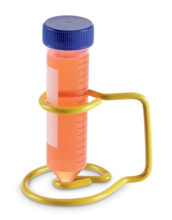 1-Well Wire Rack for 50 mL Tubes, Autoclavable Epoxy-Coated Steel (Yellow)
