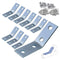 CNQLIS Strut Channel Angle Bracket Fitting 1-5/8" with 4 Holes, 45 Degree Corner Brace, Steel Electrogalvanized (10Pcs)