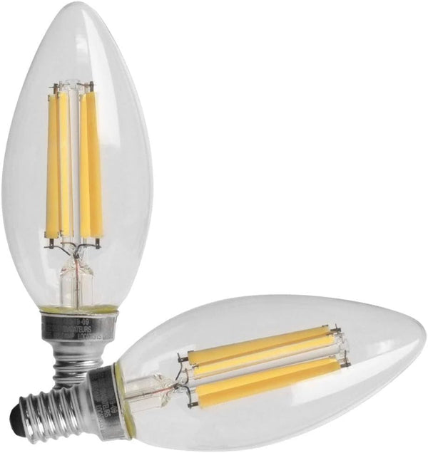 Feit Electric 21319 - BPCTC75/850/LED/2 Decorative Chandelier Antique Filament LED Light Bulb
