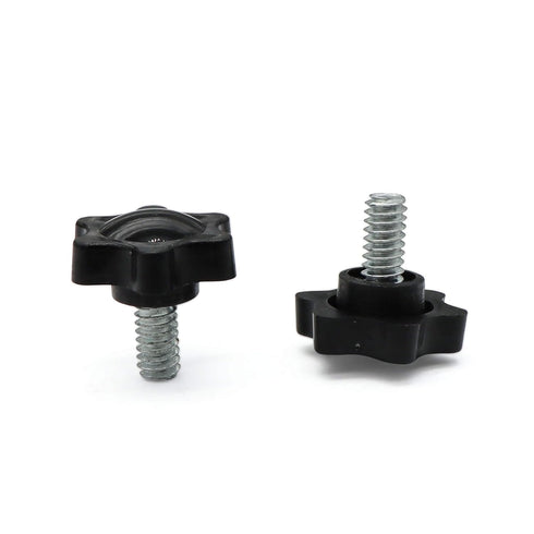 Aiwaiufu 1/4"-20 Threaded Knurled Thumb Nuts, Black Knobs Clamping Screws, Grip Knob Screw, 10 Pieces