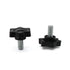 Aiwaiufu 1/4"-20 Threaded Knurled Thumb Nuts, Black Knobs Clamping Screws, Grip Knob Screw, 10 Pieces