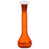 stonylab Glass Volumetric Flask, Class A Amber Volumetric Flask with Glass Stopper, Borosilicate Glass Heavy Wall
