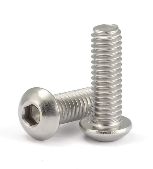 10-24 x 1-1/2" Button Head Socket Cap Bolts, Stainless Steel 18-8 (304), 50 PCS, Full Thread