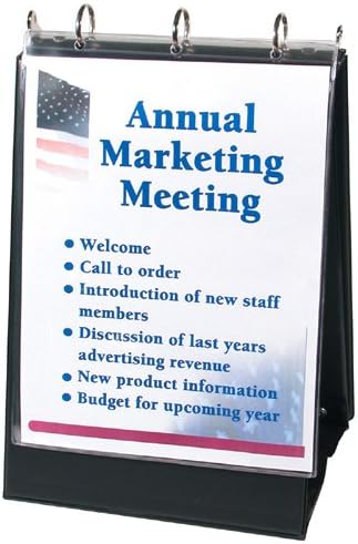 StoreSMART Flip Chart Easel Presentation Binder, Portrait/Vertical, Black, VH430
