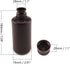 Othmro 2pcs 500ml Plastic Lab Cylindrical Chemical Reagent Bottle w Lids Wide Mouth Laboratory Reagent Polyethylene Bottle Sample Sealing Liquid Storage Container Brown by Othmro