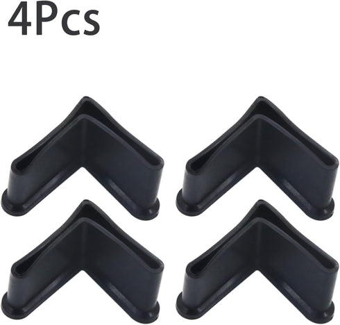 4 1.57" 1.57" Pcs L Shaped Black PVC Angle Iron Caps Furniture Angle Bed Pads Steel Frame Racks Shelves Feet Covers