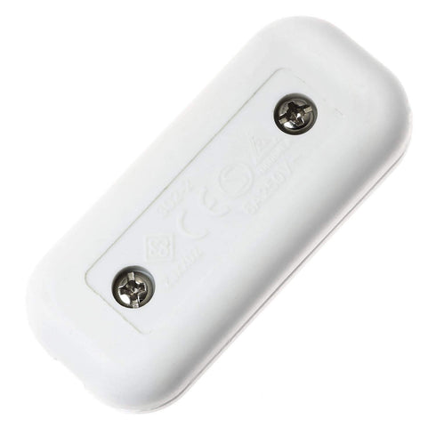 E-outstanding Inline Cord Switch On/Off White Button Feed Cord Switch for Table Lamp Desk Light Bed Lamp 6A 250V
