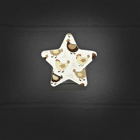 bisibuy Cute Chicken Night Lights Plug Into Wall Retro Fowl LED Nightlights with Dusk-to-Dawn Sensor Nightlight