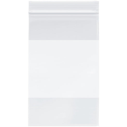 Plymor 5" x 8" Reclosable Plastic Bags, 2 Mil with White-Block Zipper (Pack of 200)