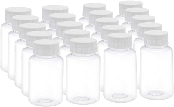 uxcell 3.4 oz/100ml PET Plastic Lab Chemical Reagent Bottle Wide Mouth Liquid/Solid Storage Container with Tamper