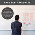 Round Magnets for Dry Erase Board, Glass White Board, Bulletin Board, Refrigerator - Rare Earth Neodymium Magnet, Clear