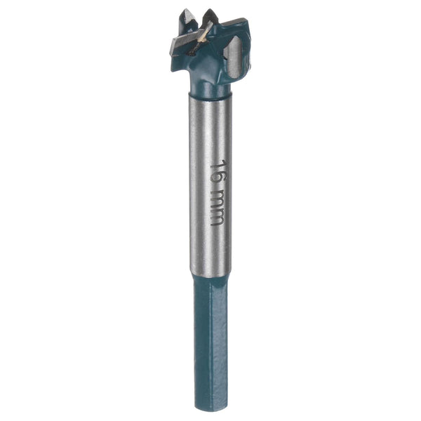 Forstner Drill Bit 16mm (5/8"), Carbide Forstner Bits Wood Hinge Hole Opener Cutter with Hex Shank