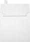 LUXPaper Square Invitation Envelopes - Peel & Press, 6" x 6", White, 100% Recycled, 80lb. Text, 50 Qty