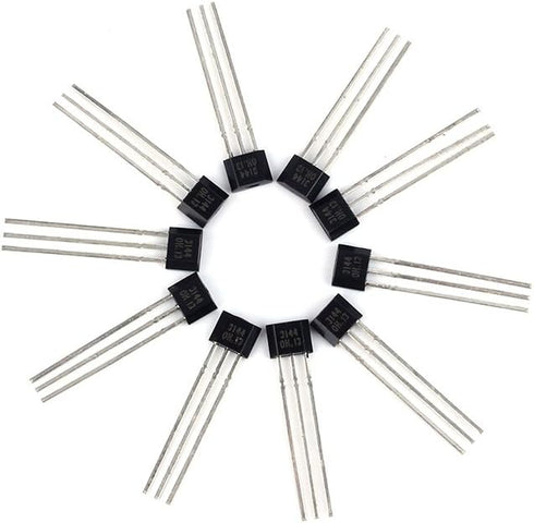 10pcs/lot Hall Sensor, Portable Ratiometric Linear Hall Effect Sensors Chip, TO-92UA 3pin SIP Magnetic Sensor